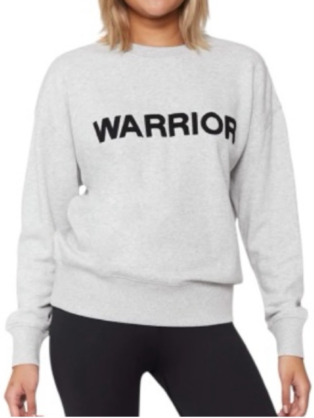 Spiritual Gangster Grey 'WARRIOR' Graphic Pullover Sweatshirt